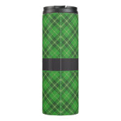 Groene gegoten thermische monogram tumbler thermosbeker (Achterkant)