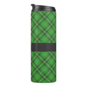 Groene gegoten thermische monogram tumbler thermosbeker (Geroteerd rechts)