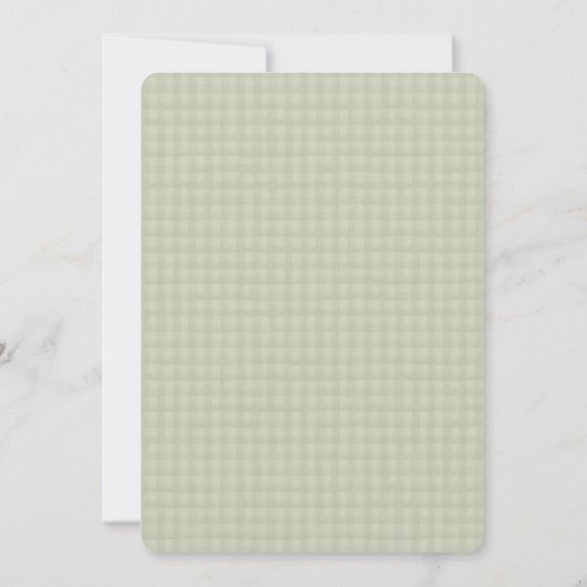Groene Gekke Gans Floral Gingham Baby shower Kaart (Achterkant)