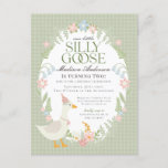 Groene Gekke Goose Floral Gingham Verjaardagsfeest Briefkaart<br><div class="desc">Een gekke gans is nog een jaar ouder. Dit Gekke Goose Party Decor Collectie is ideaal voor het vieren van je lieve kleine meisje! Met een schattige gekke gans, pastelbloemen en zachte gingmatronen is dit collectie ideaal voor het toevoegen van een vleugje speelse elegantie aan elk feest. Of het nu...</div>