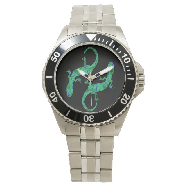 Groene gekko horloge (Voorkant)