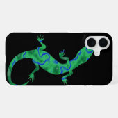 Groene gekko iPhone hoesje (Achterkant horizontaal)
