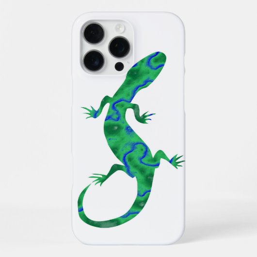 Groene gekko iPhone hoesje (Achterkant)