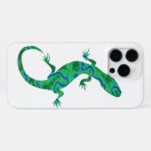 Groene gekko iPhone hoesje (Achterkant horizontaal)