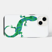Groene gekko iPhone hoesje (Achterkant horizontaal)