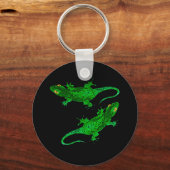 Groene gekko's sleutelhanger (Voorkant)