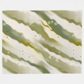 Groene gekleurde golfpatroonbundel fleece deken (Voorkant (Horizontaal))