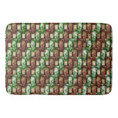 Groene, gekleurde, groene, rechthoekige stukken badmat (Voorkant)