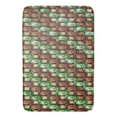 Groene, gekleurde, groene, rechthoekige stukken badmat (Voorkant Verticaal)