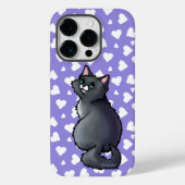 Groene gekleurde kattenkat Hoesje-Mate iPhone Case (Achterkant)