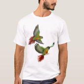 Groene gekookte Conures T-Shirt (Voorkant)