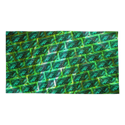 Groene, gekraste, raster of andere steen kussensloop (Achterkant-Links)