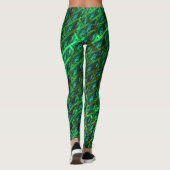 Groene, gekraste, raster of andere steen leggings (Achterkant)