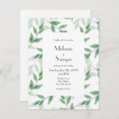 Groene gelaagde Waterverf verlaat Kaart (Voorkant / Achterkant)