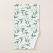 Groene gelaagde Waterverf verliest patroon Bad Handdoek (Handdoek)