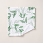 Groene gelaagde Waterverf verliest patroon Bad Handdoek (Wasdoekje)