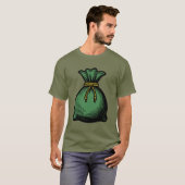 Groene Geldzak T-shirt (Voorkant volledig)