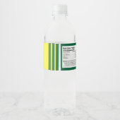 Groene & Gele Afstudeerfleslabels Waterfles Etiket (Achterkant)