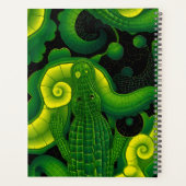 Groene Gele Alligator Krokodil Draak Naam Planner (Achterkant)