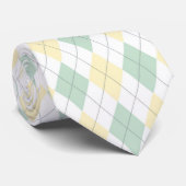 Groene & Gele Argyle stropdas (Opgerold)