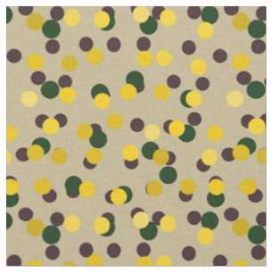 Groene, gele, bruine en beige stippen stof