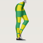 Groene/gele damesleggings leggings (Rechts)