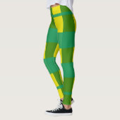 Groene/gele damesleggings leggings (Links)