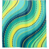 Groene gele en blauwe snelweg douchegordijn (Voorkant)