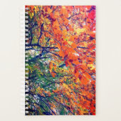 Groene, gele en oranje bladeren planner (Voorkant)