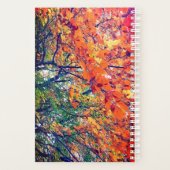 Groene, gele en oranje bladeren planner (Achterkant)