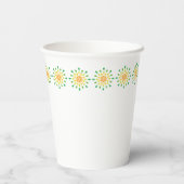 Groene, gele en oranje trappen papieren bekers (Achterkant)