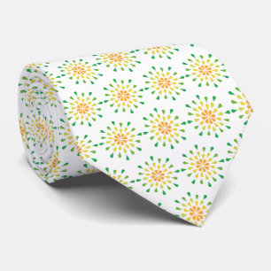 Groene, gele en oranje trappen stropdas