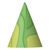 Groene gele golven 3d papercut design feesthoedjes (Achterkant)
