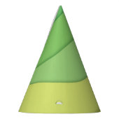 Groene gele golven 3d papercut design feesthoedjes (Links)