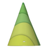 Groene gele golven 3d papercut design feesthoedjes (Rechts)