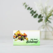 Groene & Gele Gradiënt Gezond Leven/Dieet Kaart Visitekaartje (Staand voorkant)