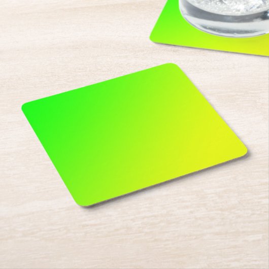 groene gele gradiënt kartonnen onderzetters (Schuin)