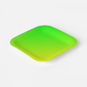 groene gele gradiënt papieren bordje (Gebogen)