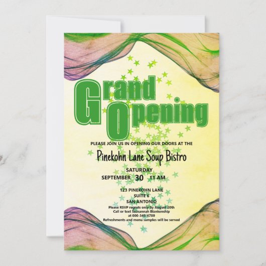 Groene gele grensgolven openen Groot Kaart (Voorkant)