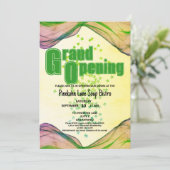 Groene gele grensgolven openen Groot Kaart (Staand voorkant)