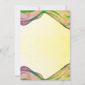 Groene gele grensgolven openen Groot Kaart (Achterkant)