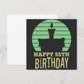 groene gele happy 55th verjaardagscitaat save the date (Voorkant / Achterkant)