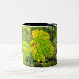 Groene & Gele Herfstbladeren in de Rockies 11oz mo Tweekleurige Koffiemok