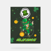 Groene gele illustratie St. Patrick's Day Acryl Bord (Voorkant)