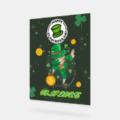 Groene gele illustratie St. Patrick's Day Acryl Bord (Hoek)