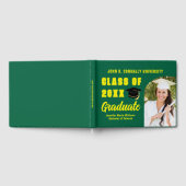 Groene Gele Klasse van 2025 Foto Custom Afstuderen Gastenboek (Volledig)