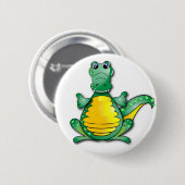 Groene gele krokodil ronde button 5,7 cm (Voorkant /achterkant)