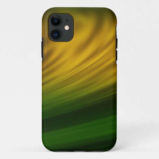 Groene, gele lijnen van de verfborstel op telefoon Case-Mate iPhone case (Achterkant)