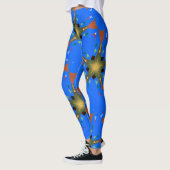 groene/gele loopsterren blauw leggings (Links)