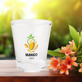 Groene Gele Minimalistische Mango Juice Shot Glass Glas